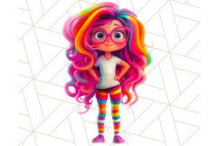 Teen Girl Clipart PNG, Fun Character Illustration Product Image 3