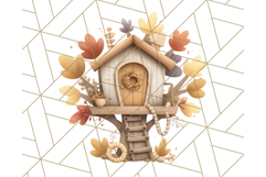 Autumn Treehouse &amp; Woodland Cabin PNG Clipart Product Image 3
