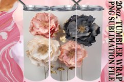 3D Garden Flowers 20oz Tumbler Sublimation Product Image 1