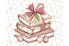 Christmas Book Clipart, Festive Reading PNG Illustrations Product Image 3