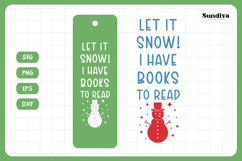 Christmas Bookmark Saying SVG For Book Lovers - Let It Snow Product Image 3