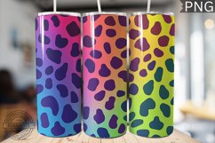 Rainbow Leopard Print Tumbler Wrap - High Quality 300 Dpi Product Image 1