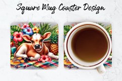 Cow Mug coaster | Coaster | Sublimation Design Product Image 1