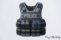 Watercolor Cute Police Clipart PNG Product Image 1