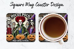 Halloween Witch Mug coaster | Coaster | Sublimation Design Product Image 1