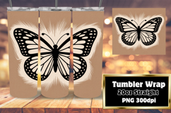 Custom 20oz Tumbler Wrap Download , Butterfly Product Image 1