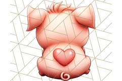 Cute Back View Sitting Animal Clipart PNG From Behind Product Image 3