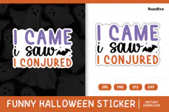 Funny Halloween Sticker | I Came I Saw I Conjured Product Image 1