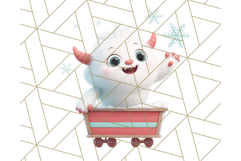 Christmas Train Ride PNG Clipart with Yeti and Elves Product Image 3