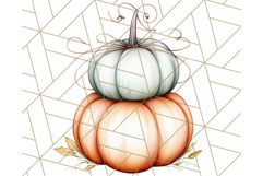 Fall Pumpkin Clipart PNG, Autumn Pumpkins, Jewel Tones Png Product Image 3
