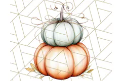 Fall Pumpkin Clipart PNG, Autumn Pumpkins, Jewel Tones Png Product Image 3