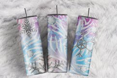 Silver Snowflakes Wrap Winter Watercolor 20 oz tumbler wrap Product Image 1