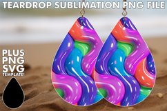 Abstract Puff Pattern Teardrop Earrings Product Image 1