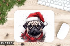 Christmas Dog Sublimation Mouse Pad PNG Design Product Image 1