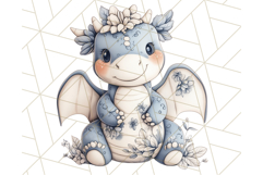 Blue Floral Stuffed Animal Clipart PNG, Cute Stuffed Animals Product Image 3