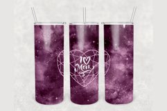 I Love Mom Purple galaxy 20 oz tumbler sublimation design Product Image 1