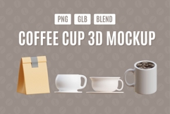 Coffee Cup 3D Mockup Bundle Pack 02 Product Image 1