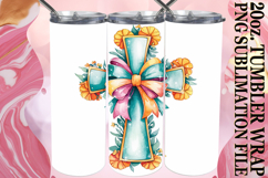 JOYFUL SIPS 20oz TUMBLER WRAP, Flower Cross Product Image 1