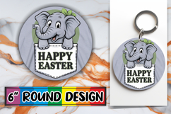 Playful Ornaments Circle Sublimation, Easter Animals Product Image 1
