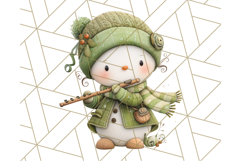 Snowman Family Clipart PNG Winter Holiday Art Product Image 3