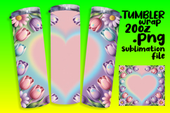 Sublimation File for 20oz Tumbler , Flowers Product Image 1