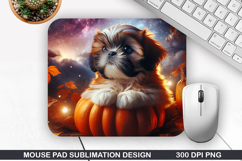 Halloween Dog Mouse Pad Sublimation, Halloween Mouse Pad PNG Product Image 1