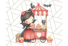 Creepy Carnival Halloween Clipart PNG with Hayride Art Product Image 3