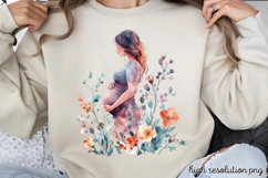 Mothers Day Pregnant Sublimation PNG Product Image 1