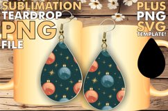 Fun Teardrop Earrings Sublimation, Christmas Product Image 1