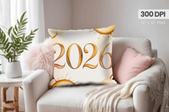 Happy New Year PNG Pillow, Festive New Year's Eve 2026 PNG Product Image 1