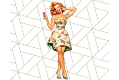 Vintage Glamorous Christmas Party Clipart PNG, Holiday Png Product Image 3