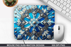 Snowflakes Mouse Pad Sublimation, Christmas Mouse Pad PNG Product Image 1