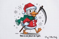 Funny Christmas Duck Sublimation Clipart PNG Product Image 1