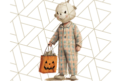 Vintage Halloween PNG Clipart, 1950s Retro Graphics Clip Art Product Image 3
