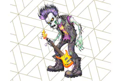 Bold Zombie Clipart PNG, Creepy Halloween Clip Art Product Image 3