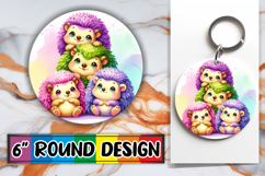Enchanted Circle Keychain Magic PNG, Cute Animals Product Image 1