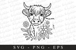 Highland cow SVG | SVG Cut files | Cricut Product Image 1