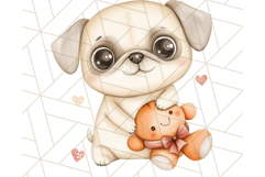 Pug Clipart PNG, Cute Dog Art, Funny Puppy Illustration Png Product Image 3