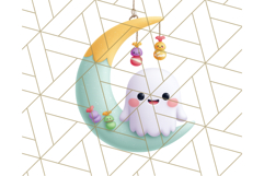 Kawaii Halloween Clipart Cute Kids and Candy Elements Png Product Image 3