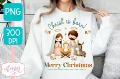 Christmas nativity PNG sublimation, Christmas Christian PNG Product Image 3