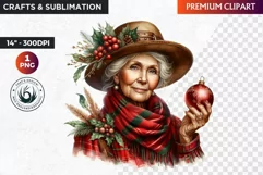 Christmas Elderly clipart,Christmas png, grandma, grandpa Product Image 1