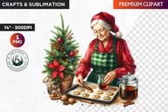 Christmas Elderly clipart,Christmas png, grandma, grandpa Product Image 1