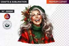 Christmas Elderly clipart,Christmas png, grandma, grandpa Product Image 1