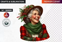 Christmas Elderly clipart,Christmas png, grandma, grandpa Product Image 1