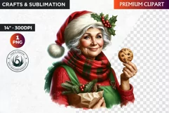 Christmas Elderly clipart,Christmas png, grandma, grandpa Product Image 1