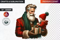 Christmas Elderly clipart,Christmas png, grandma, grandpa Product Image 1
