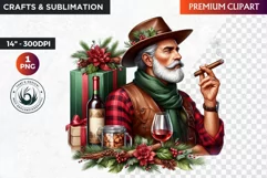 Christmas Elderly clipart,Christmas png, grandma, grandpa Product Image 1