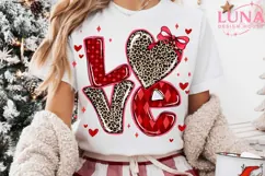 Leopard Love Png, Mama Valentine Png, Leopard Valentine Png Product Image 3