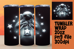 Stylish 20oz Tumbler Template , Astronaut Product Image 1