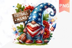 Football Mama - 4th Of July Sublimation - Clipart PNG Design Product Image 1